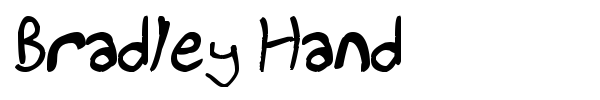 Bradley Hand font preview
